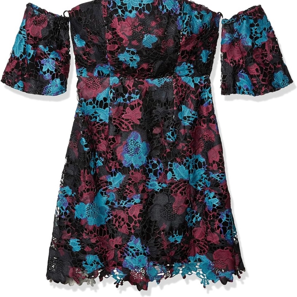 Multi-colored Women’s off shoulder dress
